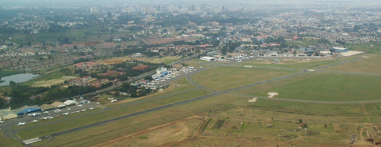 Private jets parked at Wilson Airport Nairobi, Africa's busiest general aviation airport