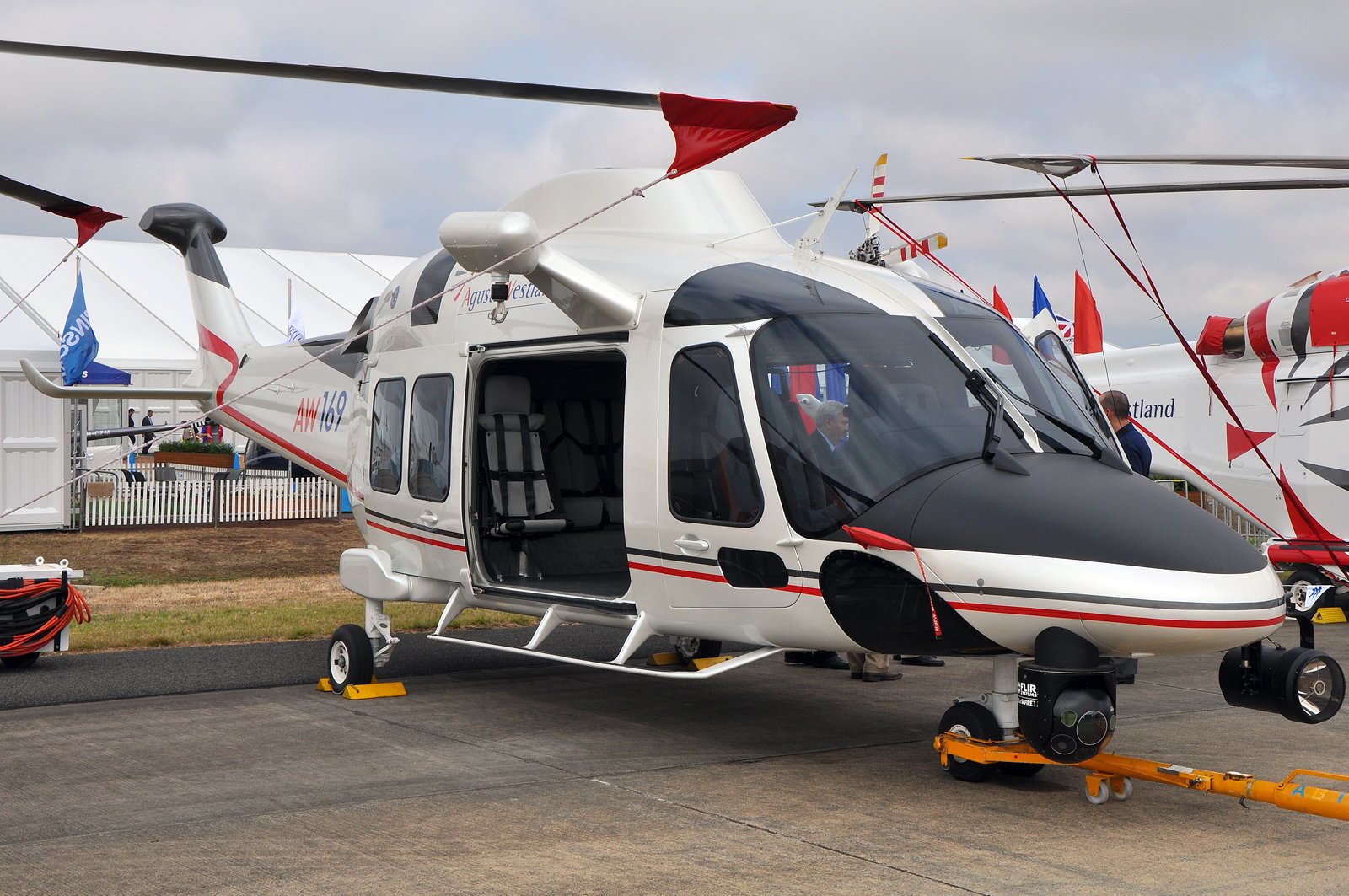 Leonardo AW169 factory demonstrator in flight