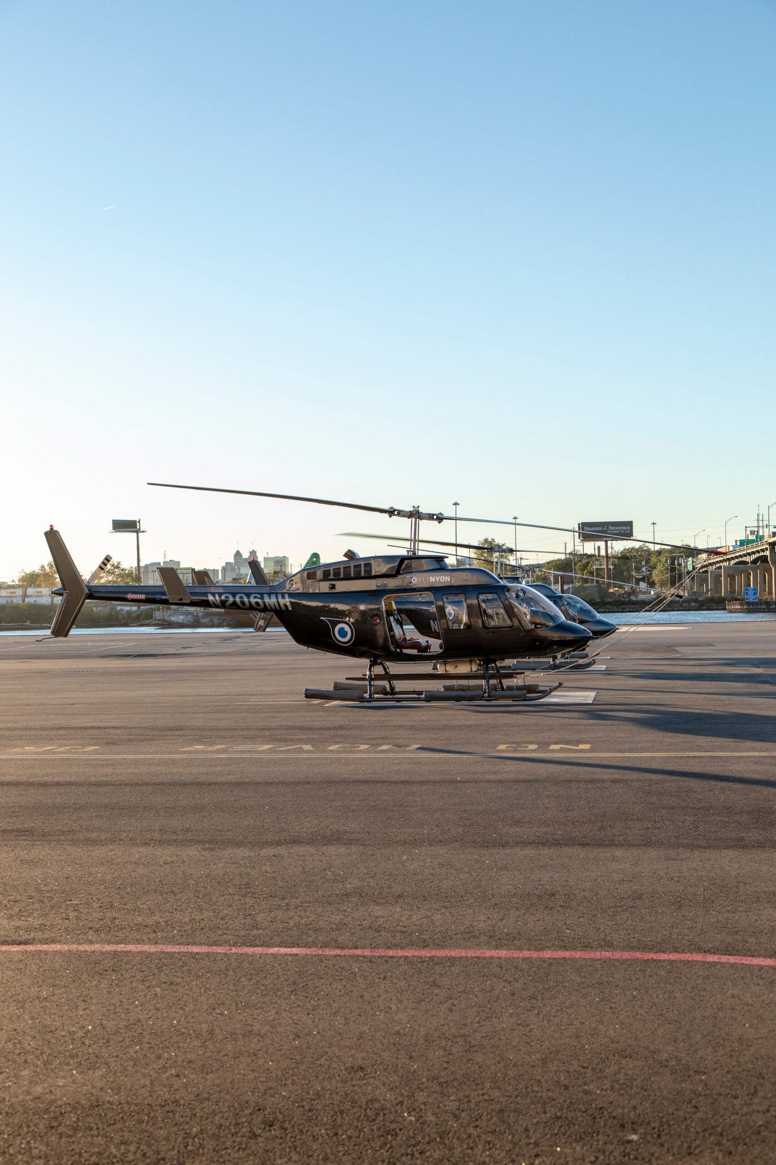 Bell 407 on the ground