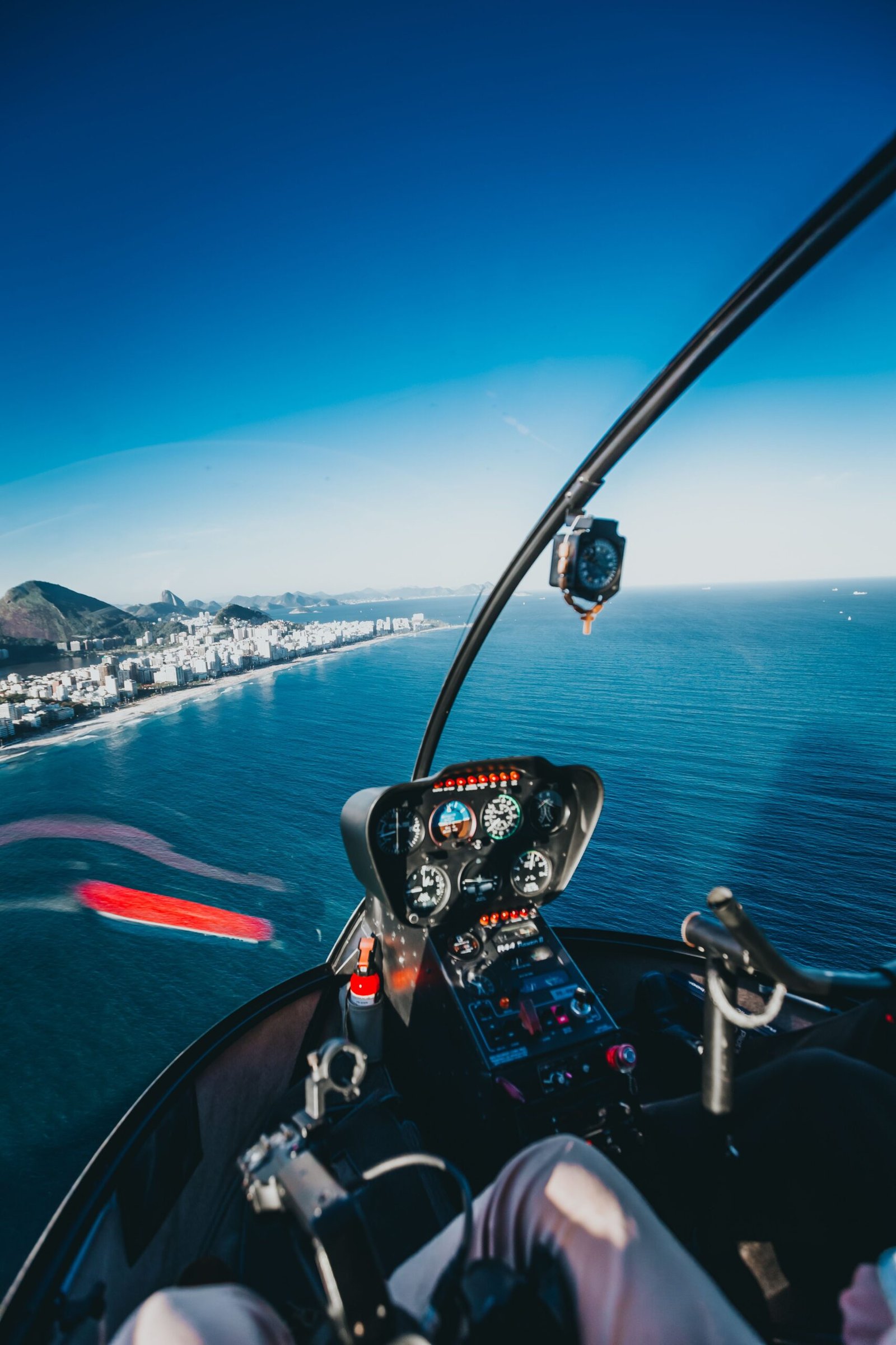 Pilot's view from Bell 407