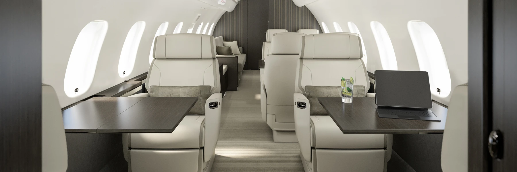 Spacious Global 5500 cabin with Nuage seating
