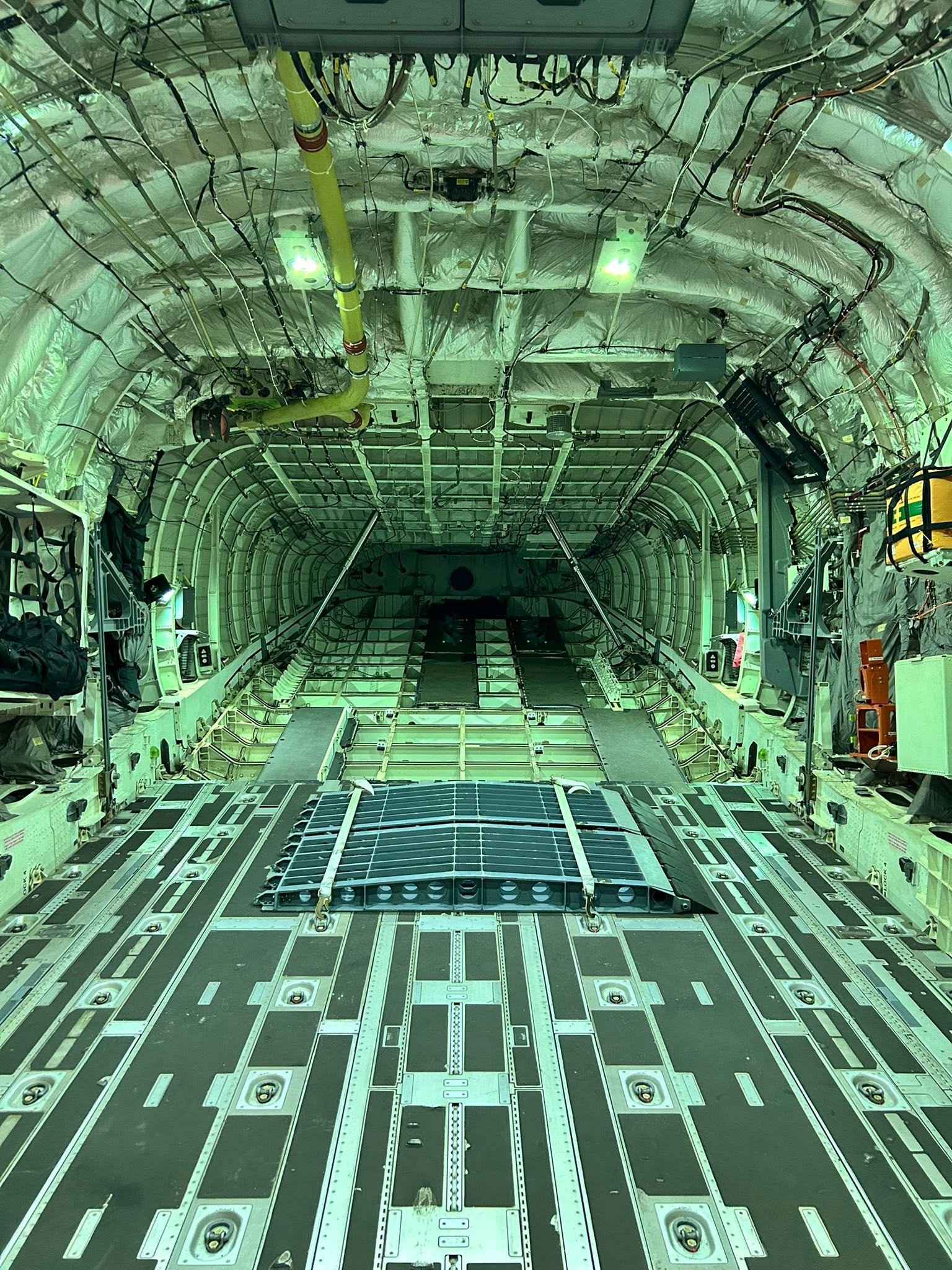C-390 full cargo bay interior showing capacity