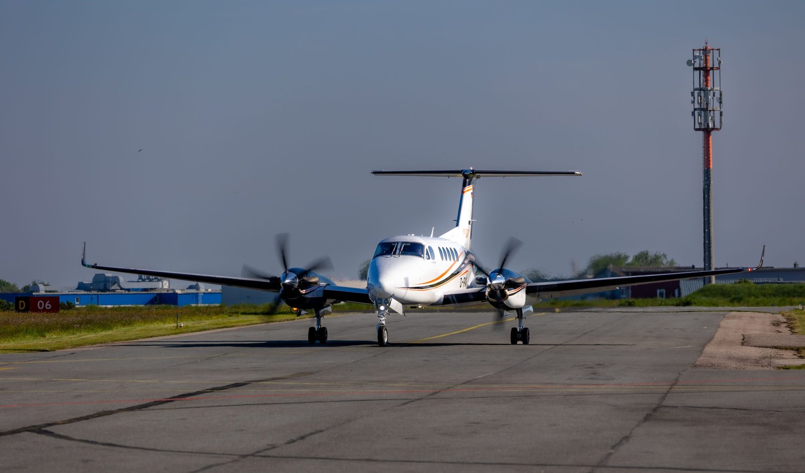 King Air B200 turboprop, a popular aircraft type for regional private charter flights across Africa