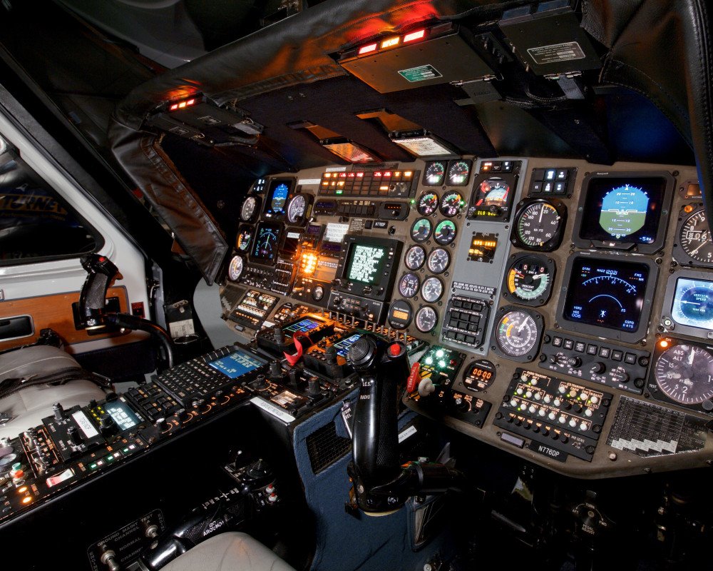 S-76 cockpit with advanced glass avionics