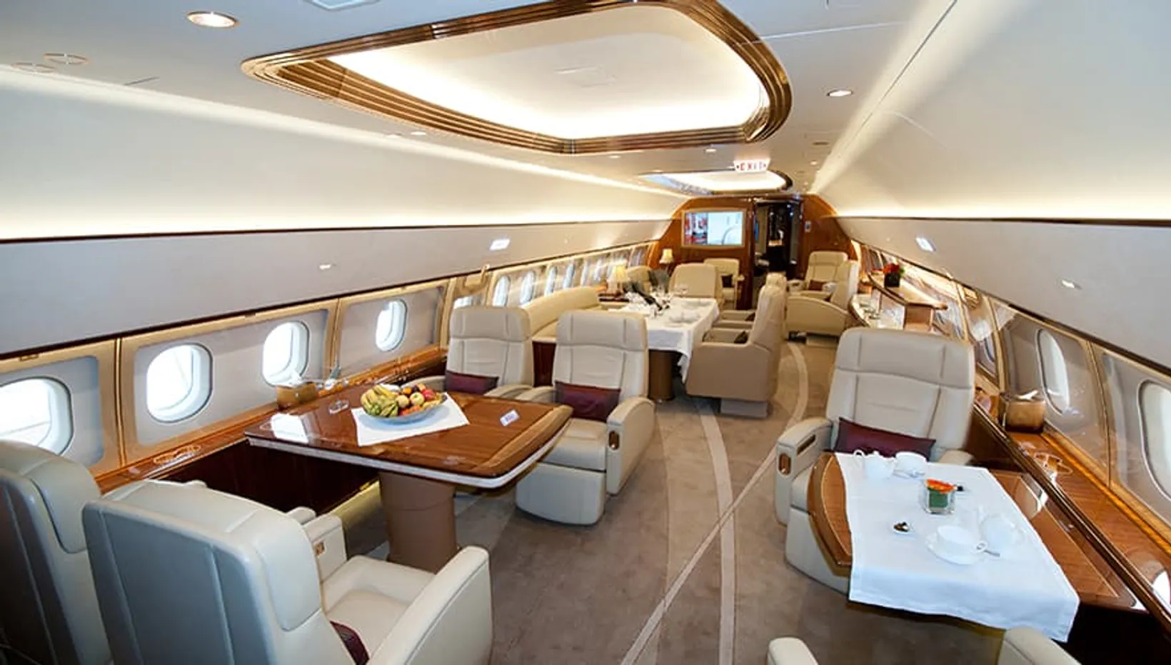 Safe Fly Aviation ACJ319 VIP Cabin Interior – Luxury Seating