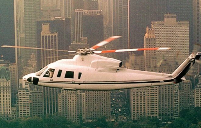 sikorsky-s-76 helicopter flying