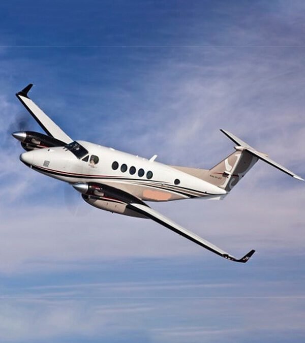 The King Air B 200 flying with safe fly vip passengers