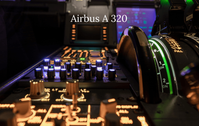 Airbus A320 cockpit view of instruments