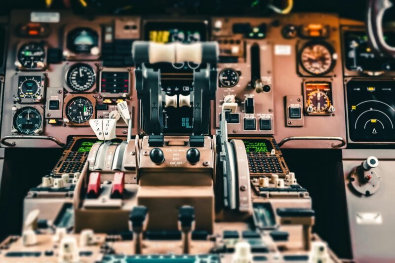 Cockpit of an aircraft