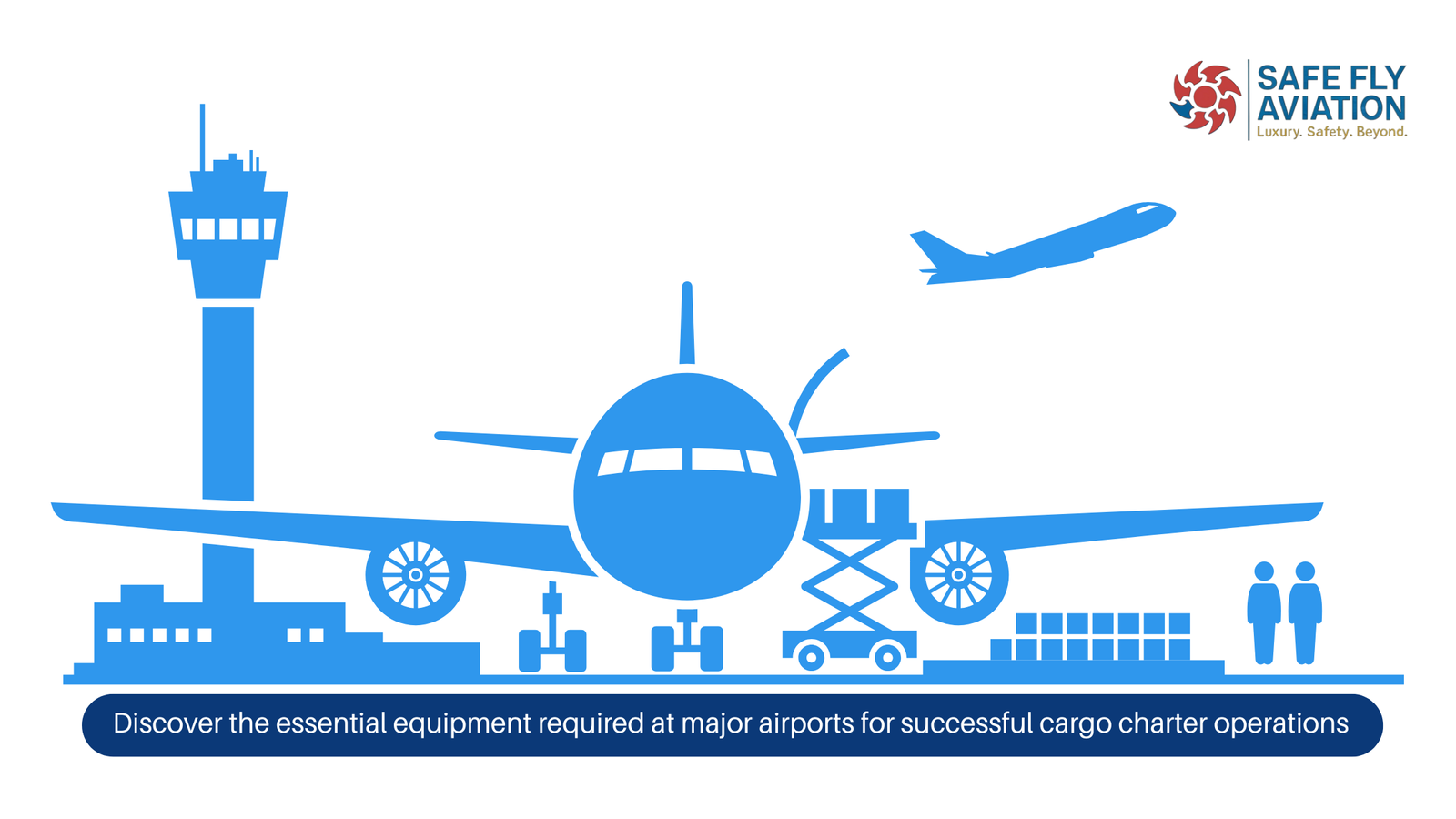 Cargo charter aircraft being loaded at a major airport