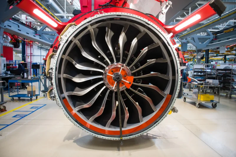 Jet Engine for Sale Close-up of certified jet engine parts ready for shipment