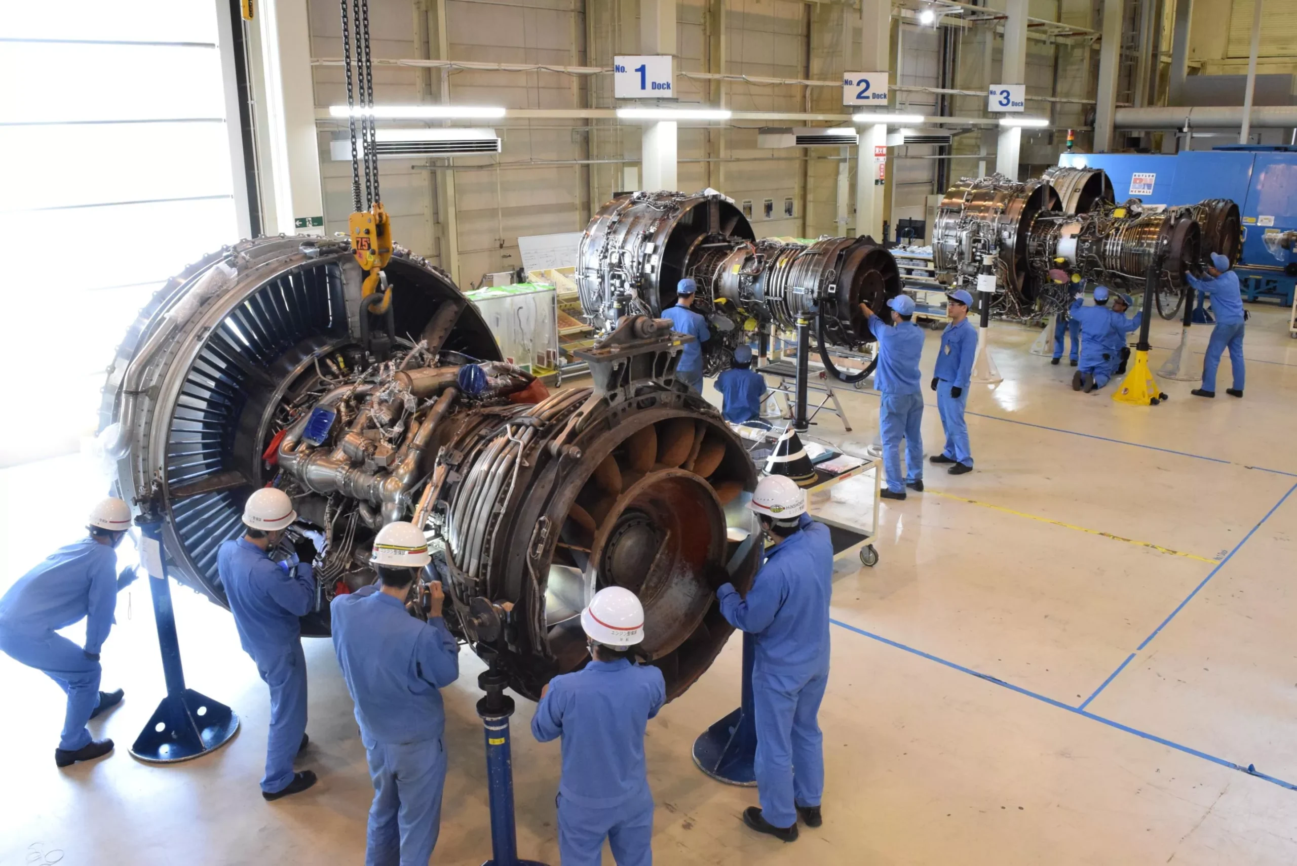 Borescope inspection of aging CFM56 engine in Nairobi workshop