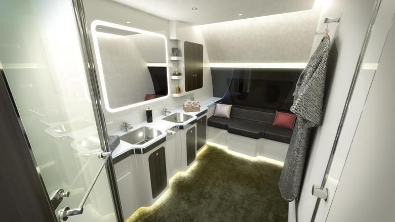 Safe Fly Aviation ACJ VIP Bathroom – Luxury Master En-Suite