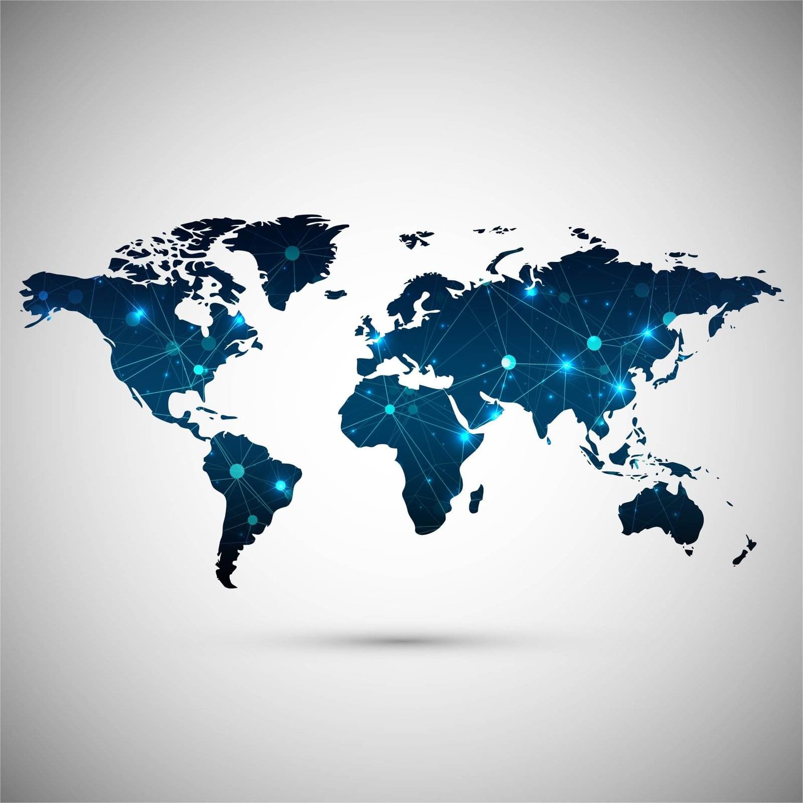 Safe Fly Aviation global charter coverage map — India, Middle East, Europe, Africa, Asia