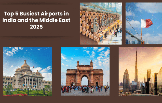 Picture of top 5 airports in India and middle east