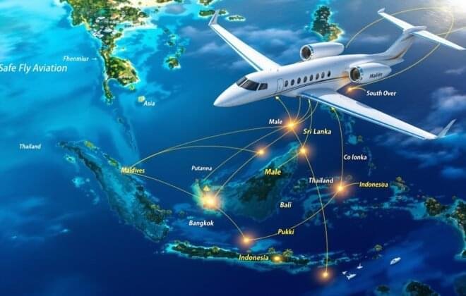 Soar Over South and Southeast Asia: Private Jet Charters with Safe Fly Aviation Embark on an unparalleled journey through the tropical havens of South and Southeast Asia—Malé, Colombo, Bali, Bangkok, and Phuket.