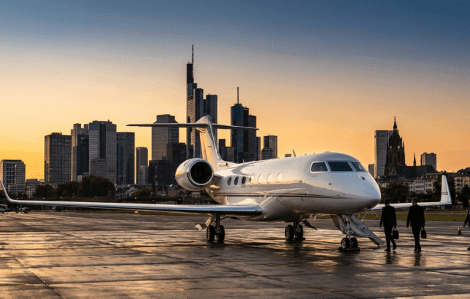 Premium private jet charter from Frankfurt Airport (FRA). Luftfahrt-Bundesamt certified. Serving German automotive, pharmaceutical & financial sectors