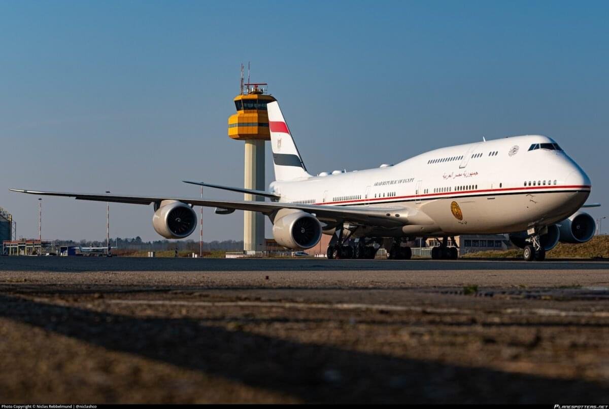 gypt's new Boeing 747-8 VIP aircraft has arrived in Cairo after years in storage and extensive preparation.image By Niclas Rebbelmund | @niclashco